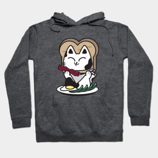 Bacon, eggs, and toast cat Hoodie